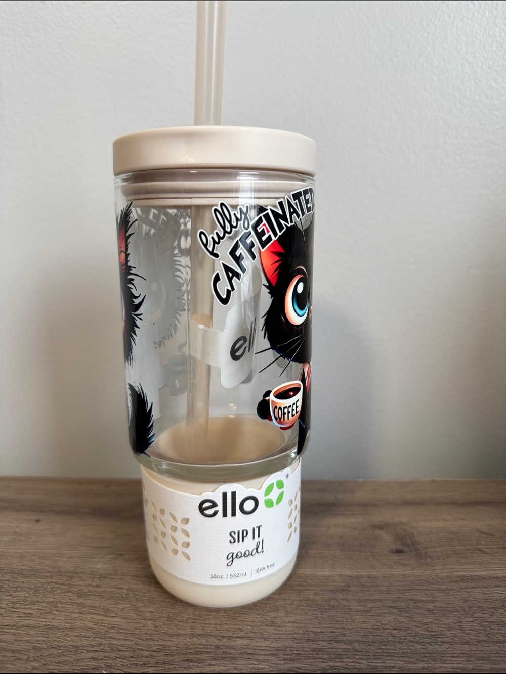 Coffee cat Ello 18oz tumbler - Picture 2 of 5
